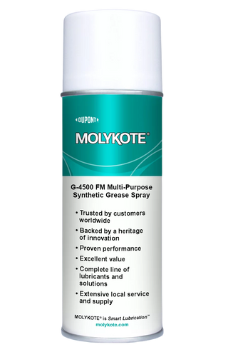 Molykote G-4500 FM Spray Weißes synthetisches Schmiermittel für Lebensmittel - 400 ml