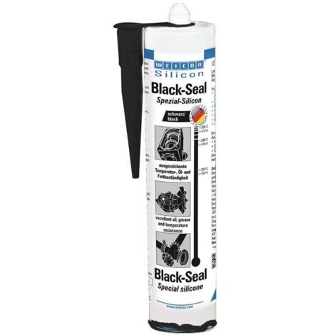 WEICON Black-Seal silikon do silników i skrzyń – 310 ml Kartusz, Czarny