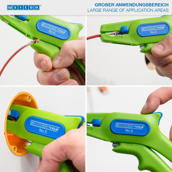 WEICON TOOLS Nr. 5 Green Line - Abisolierer 0,2 - 6 mm² - einstellbarer Bereich
