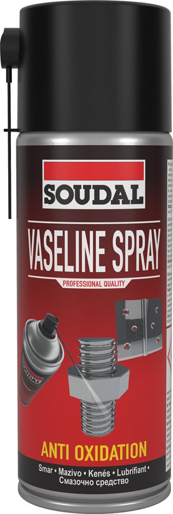 SOUDAL Vaseline Spray 400 ml – bezkwasowy smar wazelinowy do gumy i metalu