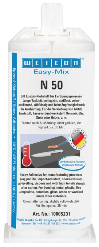 WEICON Easy-Mix N 50 50 ml – mocny klej epoksydowy do metalu, tworzyw i szkła