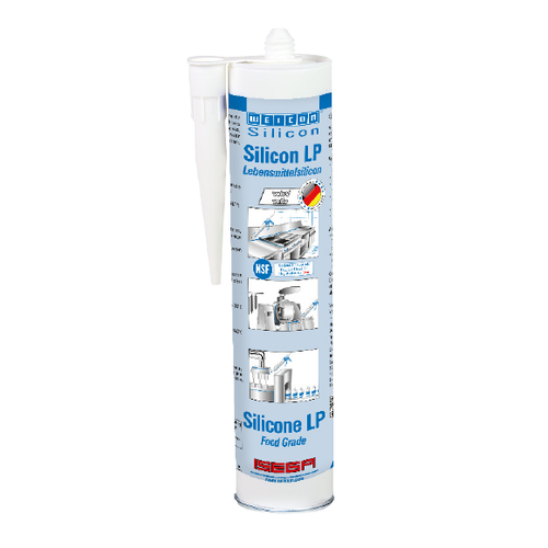 WEICON Silicone LP 280 ml Set – biały silikon do wody pitnej i przemysłu spożywczego – 280 ml (Set)