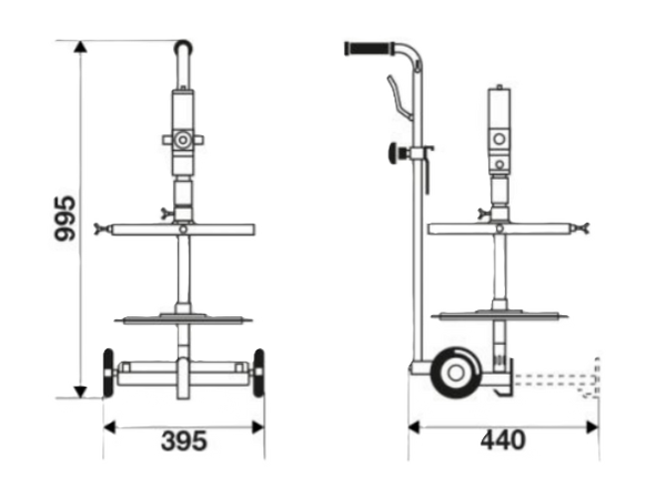 wymiary pompa smarowa 64033