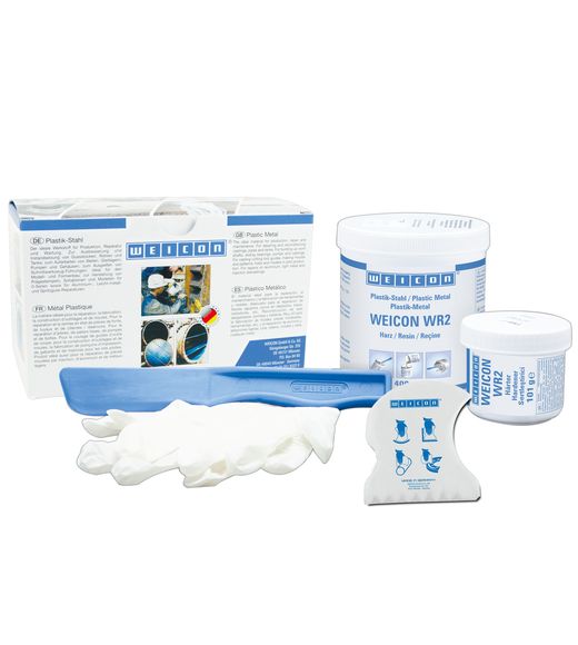 WEICON WR 2 paste epoxy resin, mineral fill, Anthracite 