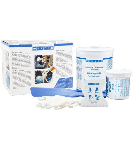 WEICON WR 2 paste epoxy resin, mineral fill, Anthracite 